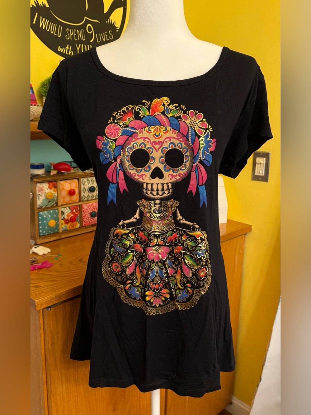 Ay Guey Stylized Sugar Skull Tee